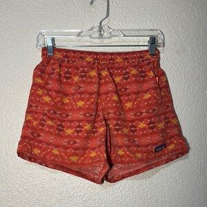 Patagonia Red and Yellow Patterned Shorts